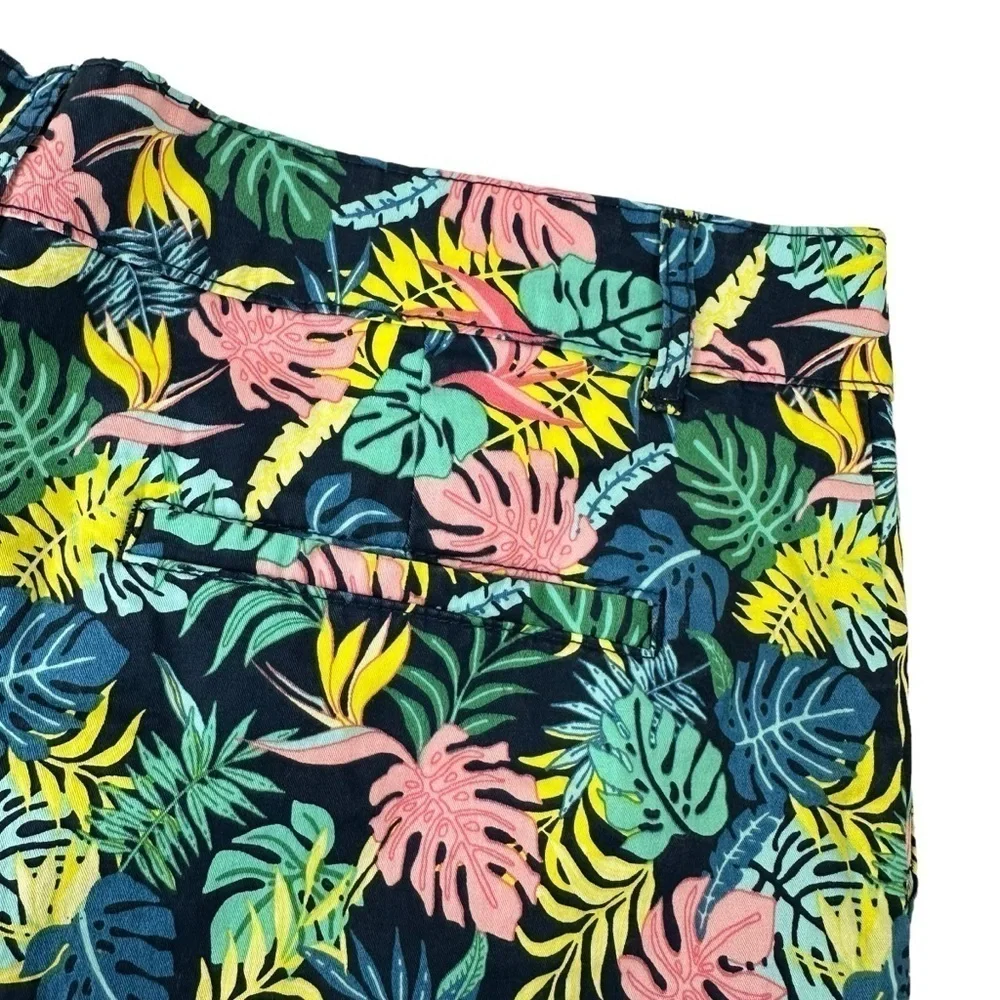 Caribbean Joe Hawaiin Floral Palm Leaf Shorts, 14